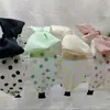 Diadema de lunares estilo coreano para mujer con lazo, todo para combinar, para salir, cara dulce, diadema para lavarse la cara, pinzas para el pelo de ala ancha, accesorios para el cabello