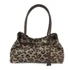 Bolso Tote de Aspecto Elevado de Nicho con Estampado de Leopardo para Mujer, Nuevo Estilo Primavera 2026, Bolso de Hombro o Axila Casual con Estilo