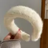 Diadema de Pelo Imitación Visón, de Borde Ancho Celebridad de Internet Otoño e Invierno Lavado de Cara Diadema de Terciopelo de Visón, Diadema para Lavado de Cara de Mujer Venta al por Mayor