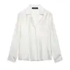 Para Comércio Exterior Transfronteiriço Europeu e Americano Roupas Femininas Aliexpress Venda Quente Verão Estilosa Versátil Camisa Bordada Decorada com Bolso