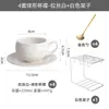 Juego de tazas de café de cerámica con forma de huevo para uso doméstico, taza de té de la tarde de capuchino simple para latte art de lujo ligero