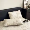 2026 Nuevo Modelo Grado A Polietileno Serie de Plantas Verdes Jacquard Enfriamiento Alfombrilla Suave 90*200cm Juego de Dos Piezas