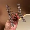 2025 Novo Presilha Garra de Cristal Tendência Feminina Strass Presilha Tubarão Versão Coreana para Cabelos Grossos Parte de Trás da Cabeça Presilha Garra Fábrica Atacado