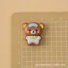 Accesorios de resina de Oso Durmiendo y Conejito para manualidades DIY, fundas de teléfono, imanes para refrigerador, decoraciones para zapatos y accesorios para el cabello