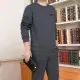 Conjuntos Esportivos de Outono e Inverno para Homens, Conjunto Casual de Duas Peças em Algodão com Fleece, Estilo Masculino 2024, Conjunto de Gola Redonda para Meia-Idade