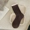 Meias suxinaimin para primavera e outono femininas, meias de cano médio florais delicadas estilo francês, meias empilhadas estilo menina com renda ins