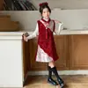Hanfu de Invierno Estilo Chino Tradicional para Niñas Modelo Nuevo 2026 Atuendo de Año Nuevo Vestido Nuevo Estilo Chino para Niñas y Niños Mayores Ropa Festiva