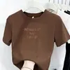 Camiseta de Nuevo Estilo con Diseño Holgado y Efecto Adelgazante, Manga Corta Moda Femenina Estampada Top de Verano, de Media Manga Tendencia
