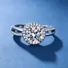 Transmisión en Vivo Transfronteriza Más Vendidos Anillos Imitación Moissanita para Mujer, Un Quilate, Seis Garras, Varios Estilos, Anillos de Boda Estilo Ins, Anillos de Pareja, Suministro de Joyería
