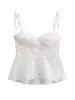 Comércio Exterior Transfronteiriço Spot 2025 Estilo Europeu e Americano Moda Feminina Versátil Tops Multicores Tops Tubo e Alças