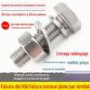 Parafuso sextavado externo de aço inoxidável 304, porca de parafuso, conjunto de enciclopédia, parafuso de empréstimo M6M8M10M12-200mm