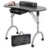 Mesa de Manicura Portátil Transfronteriza Mesa de Manicura Plegable Lámpara Mesa de Belleza con Aspiradora Fabricante de Mesa de Manicura Venta al por Mayor