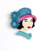 Xinlan [Procesamiento y Personalización] Broche de Flor Coreano de Gran Venta Lindo Decorativo de Nicho Accesorios de Joyería Acrílica