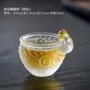 Palacio Cultural y Creativo de la Ciudad Prohibida Estilo Palacio Vidrio Grueso Copa Maestra Taza de Té Grande Individual con Forma de Gato para Uso Doméstico Juego de Té Kung Fu