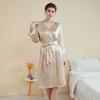 Pijamas e Roupas de Casa Plus Size Amazon para Mulheres, Verão Leve Luxo Manga Três Quartos Fresco Camisola Longa e Roupão, Podem Ser Usados Fora