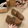 Mules Versátiles Retro con Aumento Oculto de Altura y Suela Gruesa para Mujer, Hebilla de Cuero, Zapatos Individuales para Persona Perezosa 2026, Uso Bidireccional, Mocasines de Otoño