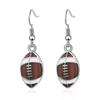 Moda Europea y Americana Aleación Pendientes de Béisbol Venta Caliente Transfronteriza Accesorios Deportivos para Mujer Goteo de Aceite Rugby Béisbol