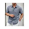 2026 Verão Amazon AliExpress Masculina Casual Verão Havaiana Manga Curta Estampa Digital Camisa