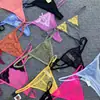 Ropa Interior Sexy Sin Costuras de Seda de Hielo Europea y Americana para Mujer Algodón Puro en la Entrepierna Borde de Encaje Tanga Triangular Caliente de Cintura Baja con Cordones