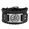Joias de moda europeias e americanas pulseira de couro de vaca trançado retrô personalizada design simples e criativo joias masculinas