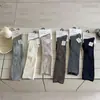 Nuevos Calcetines Largos de Color Maillard para Todas las Estaciones, Usables, con Textura de Doble Aguja, Simples y Versátiles, Calcetines de Media Pantorrilla Estilo Japonés que Favorecen la Figura