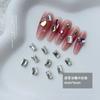 10 mini caramelos de roca rojos de internet, azúcar de cubitos de hielo de diamante, tamaño pequeño, diamante de fondo puntiagudo, rectangular en ángulo recto de 4*6, joyería para uñas de cristal