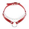 Oye E-Commerce Transfronterizo Suministro Europeo y Americano Original Nuevo Punk Cadena a Juego Anillo con Forma de O de Doble Línea Collar de Piel Sintética