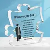 Nuevo Rompecabezas Doble de Amor con Forma Especial de Amazon, un Regalo Navideño para Padres y Hermanas, Decoración de Escritorio para Oficina en Casa