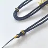 Cordón para Collar de Hojas de Ocho Hilos Hecho a Mano al por Mayor Cordón para Colgante Ajustable con Hebilla de Escamas de Dragón Cordón de Jade Dorado