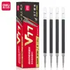 Recarga de Bolígrafo Gel Deli Recarga de Bolígrafo de Presión Bullet Bolígrafo Estudiante Universal Tapa de Tirar Negro Rojo Azul Recarga de Bolígrafo de Firma