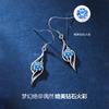 Aretes de alas de ángel de plata de ley 999 para mujer, aretes largos y elegantes, aretes de plata pura, nueva moda 2020, joyería para orejas