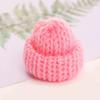 En stock color gorro de lana tejido bola de felpa joyería diy mini sombrero coreano juguetes navideños para niños