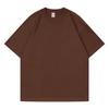 Camiseta T-shirt de algodão pesado ABNT 270g moda nacional retrô gola redonda solta ombro largo T-shirt com logo estampado