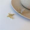 Brincos de borboleta inteligentes franceses s925 agulha de prata Micro-incrustado Zircon Estilo Imortal All-match Brincos estilo coreano elegante