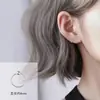 Pendientes de aro de plata de ley 925 círculo perforación de oreja aro para la oreja pendientes de botón clavos para el cartílago de la oreja no alérgicos anillo para el cartílago de la oreja