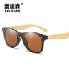 Nuevas gafas de sol polarizadas para hombre y mujer, clásicas, con película de color, con base de bambú Moso. Gafas de bambú transfronterizas de AliExpress 2842.