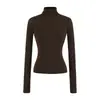 Camisa Interior de Lana Pure Desire Hot Girl Cuello Alto Otoño 2025 Nueva Ajustada y con Temperamento Top Interior de Manga Larga