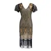 El Vestido de Lentejuelas y Flecos Retro Más Popular de Amazon Estilo Gatsby para Banquetes, Fiestas y Actuaciones
