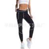 Ropa interior moldeadora europea y americana de talla grande con forma de sauna, pantalones de control de abdomen, conjunto de ropa de yoga sudorosa, ropa de fitness deportiva con cremallera de manga larga
