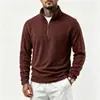 Jaqueta de fleece masculina transfronteiriça 2026, forrada com sherpa para outono e inverno, moletom espesso, atacado