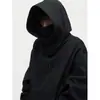 Moletom com Capuz Americano High Street de Veludo Grosso Acolchoado para Homens Outono e Inverno Tops Ins Soltos Roupas Casuais para Homens e Mulheres