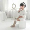Calcetines Nuevos para Niñas, Algodón Peinado, Primavera y Otoño, Versión Coreana de Moda, Estilo Princesa con Lazo Grande, Calcetines de Media Pantorrilla para Niños, Calcetines de Moda Estilo Ins