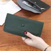 Nuevo Estilo Tejido Estilo Fragante Coreano Ins Billetera Pequeña para Mujer Corta con Múltiples Ranuras para Tarjetas Hebilla Simple Plegable Cartera para Monedas y Tarjetas