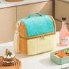 Bolsa de Almuerzo Tostada Bolsa Aislante Térmica Espesada de Doble Capa Bolsa Portátil de Un Hombro Bolsa de Almacenamiento para Lonchera Gran Capacidad Bolsa de Hielo para Picnic
