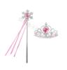 Venda Direta de Fábrica Conjunto de Tiara de Fada Coroa Diamante Brilhante Plástico Galvanizado Varinha Mágica Cristal Pedras Preciosas Princesa