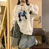 Sudadera Retro Americana Otoño/Invierno Cuello Redondo Sin Capucha Mujer 2026 Nuevo Primavera/Otoño Diseño Delgado Sentido Suelta Moderna Marca Top