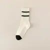 Calcetines de media pantorrilla para hombre, antiolor, absorbentes de sudor, con rayas deportivas, estilo otoño e invierno, calcetines cómodos para hombre, calcetines de secado rápido de moda al por mayor