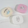Estuche para lentes de contacto Eyekan, estuche de belleza doble para pupilas, portátil, con espejo, bonito diseño de fábrica, cabello liso.