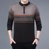 Suéter de Punto Jacquard con Bloques de Color y Media Cremallera para Hombre, Talla Europea Transfronteriza, Popular en Amazon, Suéter de Manga Larga para Hombre