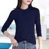 Camiseta Térmica de Modal y Rayón para Mujer, Cuello Alto, Ajuste Ceñido, Manga Larga, Alta Elasticidad, Amigable con la Piel, Cuello Semi-Alto, Ropa Interior para Primavera, Otoño e Invierno